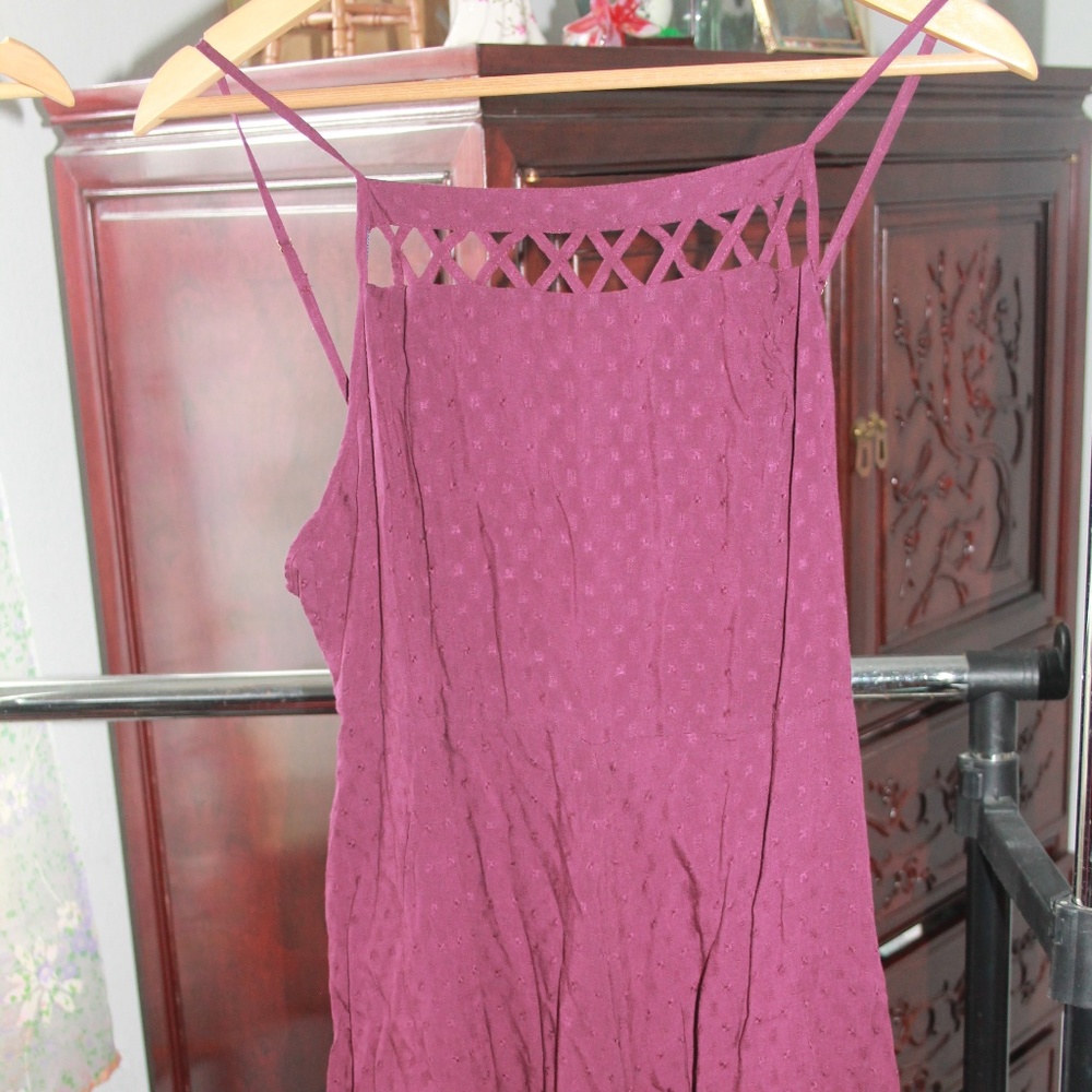 NEW Urban Outfitter Maroon  Lace Romper size 8